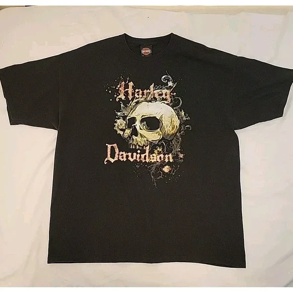 Harley Davidson T Shirt Mens 2XL Black Bahamas 2009 Skull Cotton - Picture 1 of 7